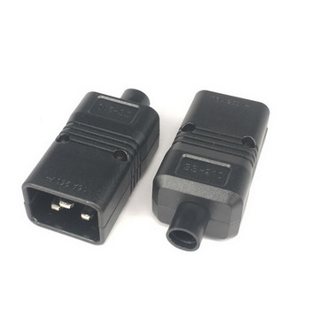 PDU/UPS Socket Standard IEC320 C19 C20 16A 250V AC Електрически захранващ кабел Съединител за кабел Подвижен щепсел Адаптер за женски мъжки щепсел