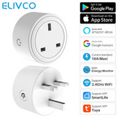 UK Tuya Zigbee/Wifi utičnica 16A Smart Plug Smart Life APP radi s Alexa Google Assistant Glasovna kontrola Power Monitor Timing