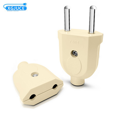 European Korea Plug Adapter Socket Adapter 2 Pin AC Electrical Connector Male Female Wire Rewireable Extension Cord Detachable