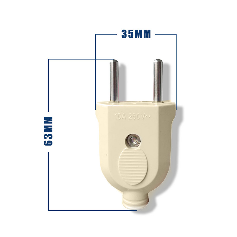 Adaptor de priză pentru Coreea Europeană Adaptor de priză 2 pini Conector electric CA Masculin Femeie Sârmă Recablabil Prelungitor detașabil