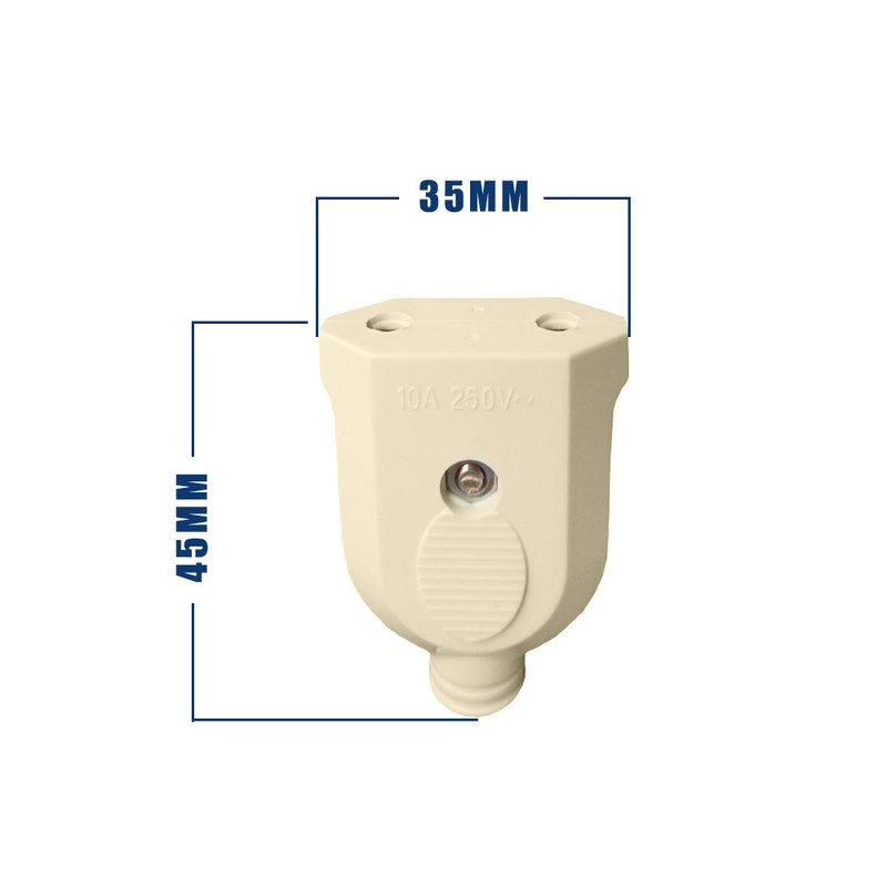 Adaptor de priză pentru Coreea Europeană Adaptor de priză 2 pini Conector electric CA Masculin Femeie Sârmă Recablabil Prelungitor detașabil