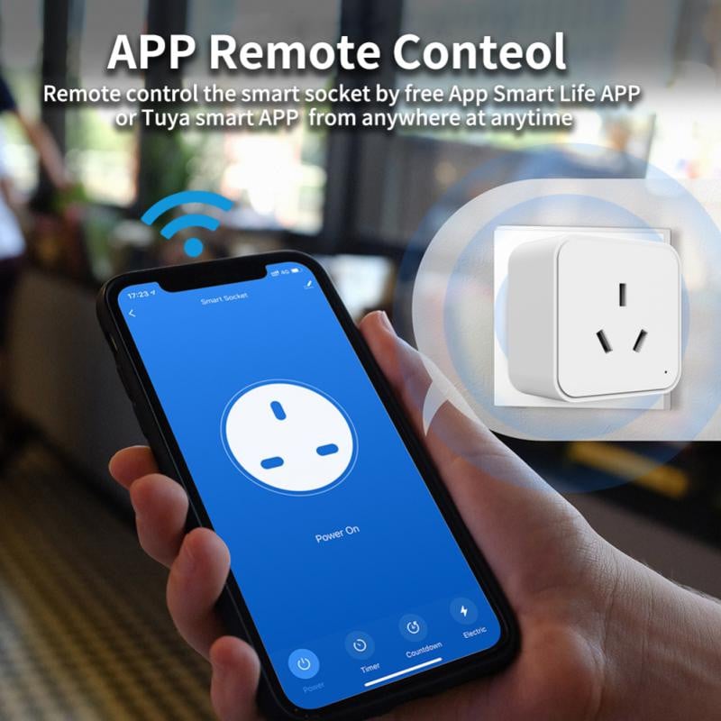 Mini Socket Timing Funkcija 16a Au pametna utičnica Alexa Google Home Rad s Alexa Google Home Smart Home Wifi Smart Plug Au Tuya