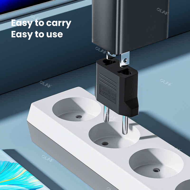 Olaf 1-20 komada adaptera za električne utičnice, adaptera za utikač iz SAD-a u EU, pretvarač napajanja, putni pretvarač, američki, kineski, KR-europski adapter za utikač