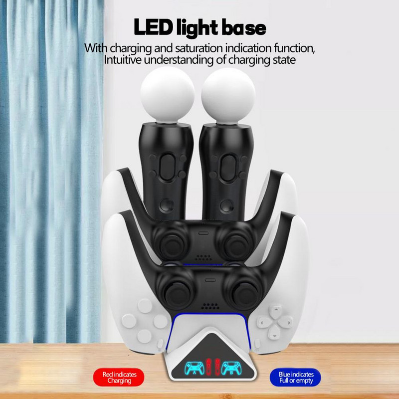 Profesionalni Gamepad Stanica za punjenje Siguran LED indikator 600mA Joystick Stalak za punjenje s jednom ručkom