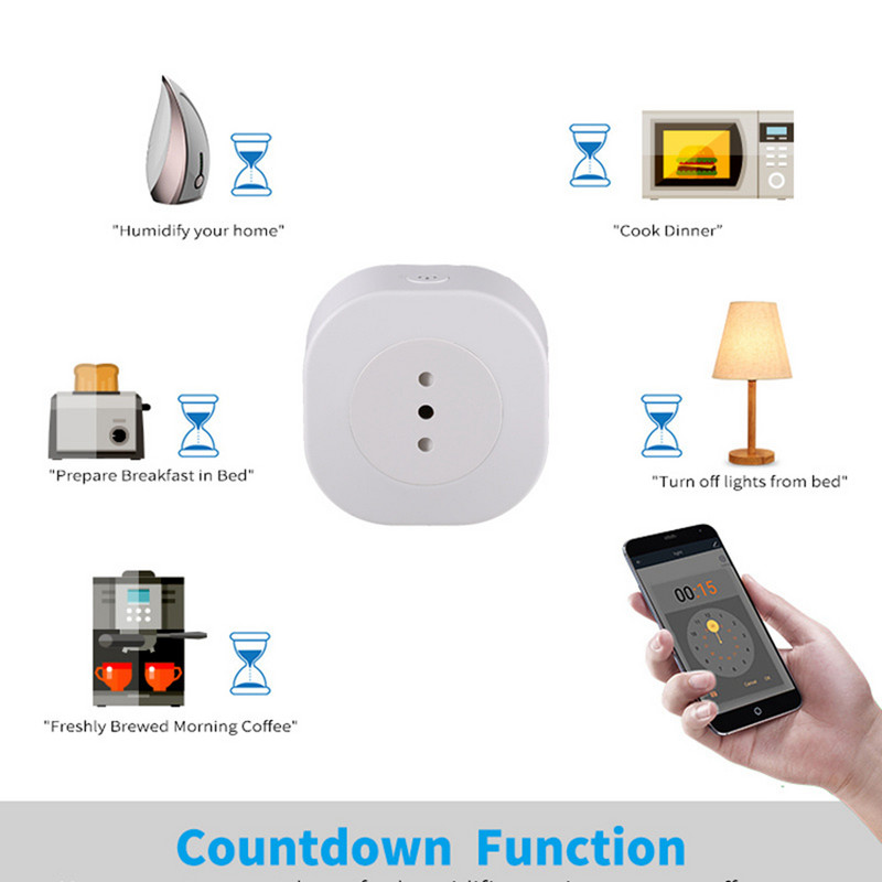 16A Chile Italy Έξυπνο βύσμα Wifi Tuya Smart Home Ασύρματη πρίζα ρεύματος Χρονοδιακόπτης οικιακής συσκευής Φωνητικός έλεγχος για την Alexa Google