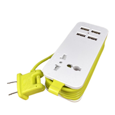 EU vooluriba võrgufilter Kaasaskantav EU Schuko pistikupesad 1,5 m mitu elektrilist pikenduspesa 4 USB-pordiga Kiirlaadimine