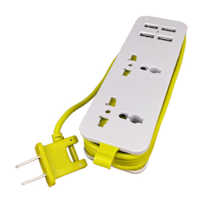 EU vooluriba võrgufilter Kaasaskantav EU Schuko pistikupesad 1,5 m mitu elektrilist pikenduspesa 4 USB-pordiga Kiirlaadimine