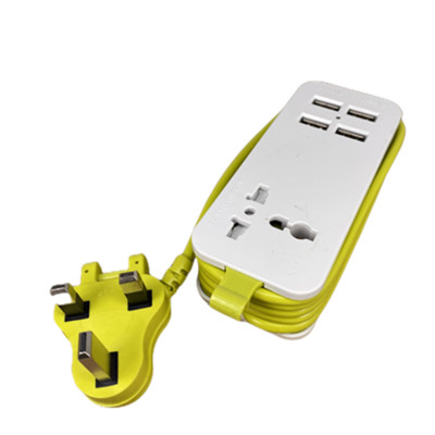 EU vooluriba võrgufilter Kaasaskantav EU Schuko pistikupesad 1,5 m mitu elektrilist pikenduspesa 4 USB-pordiga Kiirlaadimine