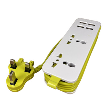 EU vooluriba võrgufilter Kaasaskantav EU Schuko pistikupesad 1,5 m mitu elektrilist pikenduspesa 4 USB-pordiga Kiirlaadimine