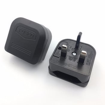 1 PC European Euro EU 2 Pin to UK 3pin Power Socket Travel Plug Adapter Νέος