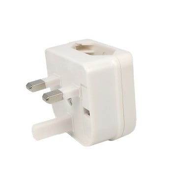 1 PC European Euro EU 2 Pin to UK 3pin Power Socket Travel Plug Adapter Νέος