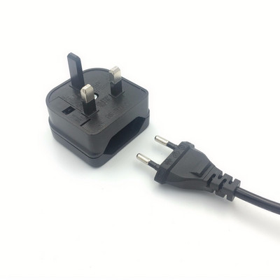 1 PC European Euro EU 2 Pin to UK 3pin Power Socket Travel Plug Adapter Νέος