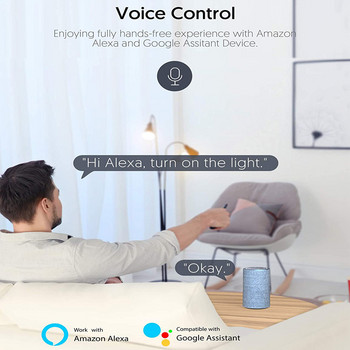 Tuya Smart life, EU 16A WiFi Smart Socket Plug, Τηλεχειριστήριο με παρακολούθηση ενέργειας Κατανάλωση ενέργειας, εργασία με Alexa και google