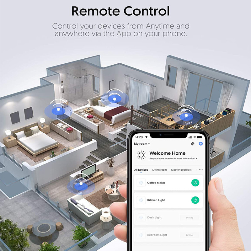 Tuya Smart life, EU 16A WiFi pametna utičnica, daljinski upravljač s praćenjem potrošnje energije, rad s Alexom i Googleom