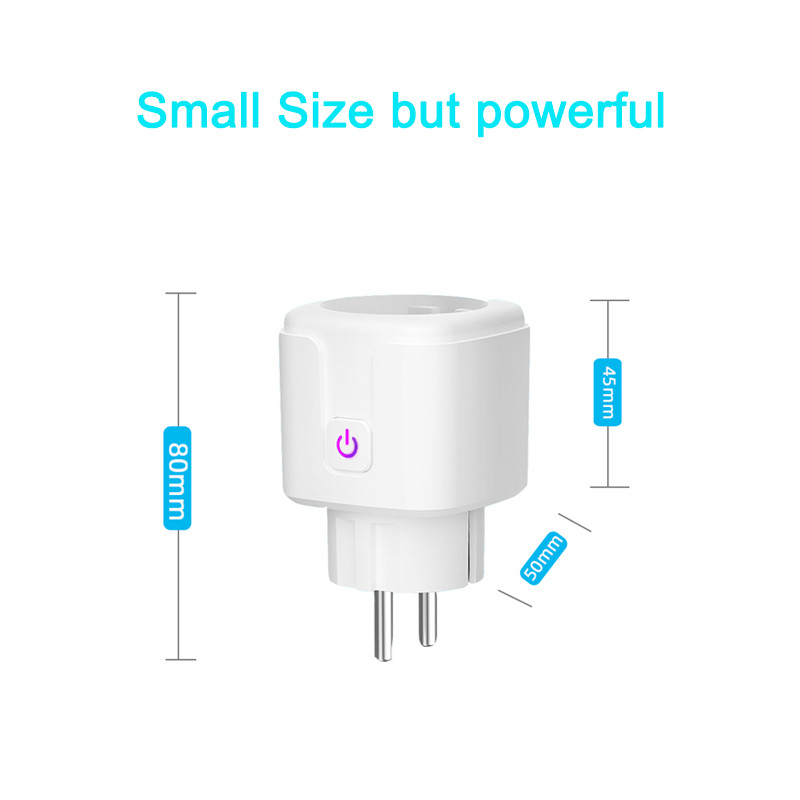 Tuya Smart life, EU 16A WiFi pametna utičnica, daljinski upravljač s praćenjem potrošnje energije, rad s Alexom i Googleom