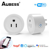 Priză inteligentă Tuya 10A/16A/20A Tuya Smart Home US WiFi Priză inteligentă Control vocal funcționează cu aplicația Smart Life Alexa Google Home
