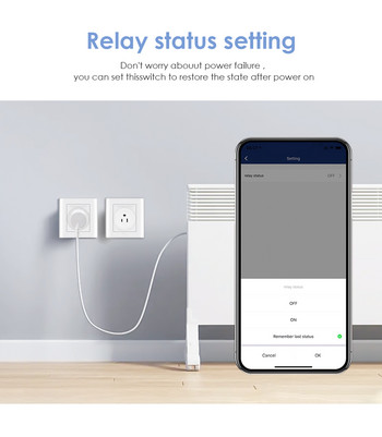 Tuya 10A/16A/20A Smart Plug Tuya Smart Home US Έξυπνη υποδοχή WiFi Ο φωνητικός έλεγχος λειτουργεί με την εφαρμογή Smart Life Alexa Google Home