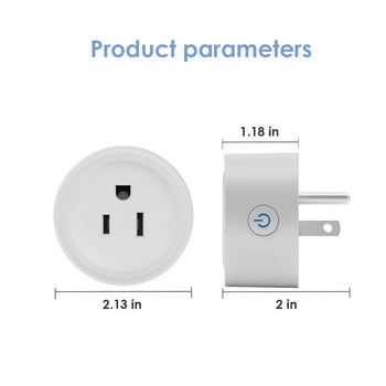 Tuya WiFi Smart Plug 10A/16A/20A Гнездо за синхронизиране на интелигентен дом в САЩ Smart Life APP Управление Гласово управление Работи с Alexa Google Home