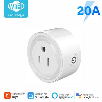 Tuya WiFi Smart Plug 10A/16A/20A US Smart Home Timing Utičnica Smart Life APP Kontrola Glasovna kontrola Radi s Alexa Google Home