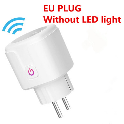 WiFi nutikas pistik 16A EU-adapter LED juhtmevaba kaugjuhtimispult hääljuhtimine Toide Energiamonitori väljundi taimeri pesa Alexa Google Home jaoks