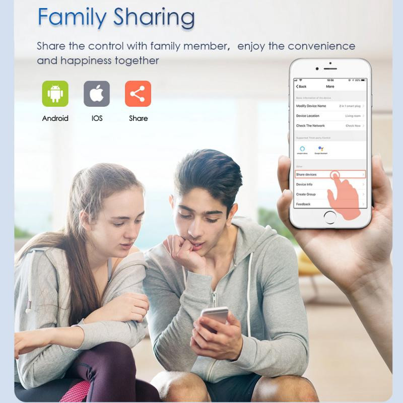 Priză inteligentă WiFi Aubess Tuya 16A/20A Priză inteligentă din Marea Britanie cu funcție de monitorizare a puterii, funcție de sincronizare, control vocal prin Alexa Google Home