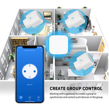 Έξυπνη πρίζα ZigBee Socket EU 16A 20A Power Monitor Λειτουργία χρονισμού Tuya Smart Life APP Control λειτουργεί με την Alexa Google Home Alice