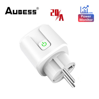 Pametni utikač ZigBee utičnica EU 16A 20A Funkcija praćenja napajanja Tuya Kontrola aplikacije Smart Life radi s Alexa Google Home Alice