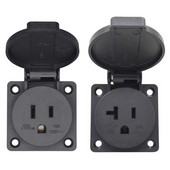 Melns 125V 15A 20A IP44 CE Amerika Japāna Daudzfunkciju āra ASV rūpniecība Ūdensizturīgs maiņstrāvas izvads Strāvas vadu kontaktligzda