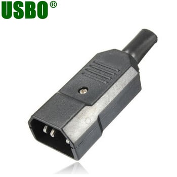 10PCS Нова цена на едро 10A 250V Черен IEC C14 мъжки щепсел C13 женски PDU UPS Rewirable Power Connector 3pin AC Socket