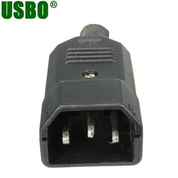 10PCS Нова цена на едро 10A 250V Черен IEC C14 мъжки щепсел C13 женски PDU UPS Rewirable Power Connector 3pin AC Socket