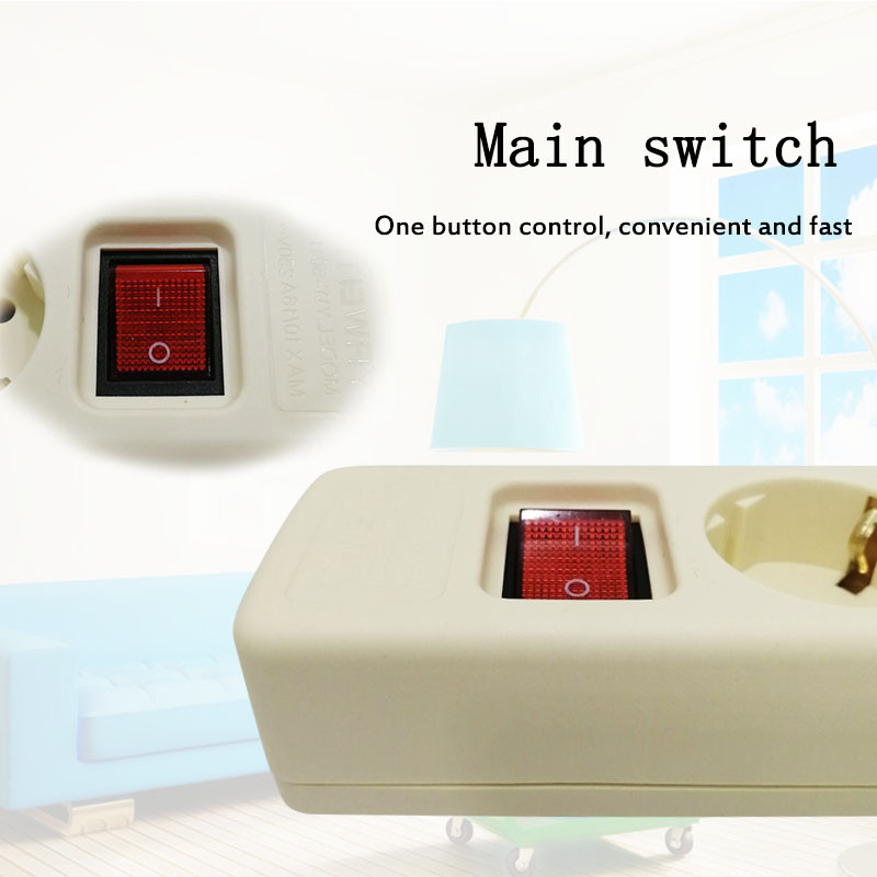 4,8 mm EU lizdas Europos standarto gnybtas Laidų plokštės maitinimo juostos lizdas Daugiafunkcis pagrindinis valdymo jungiklis 3/4/5/6 anga