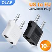 Elough 1-10 buc priză adaptor priză UE mufa SUA la UE Adaptor de alimentare cu mufă americană UE la priză americană adaptor de călătorie încărcător