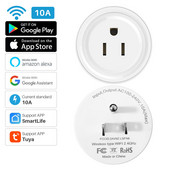 Tuya Smart Plug Wifi tápcsatlakozó US 10A vezeték nélküli aljzat időzítéssel SmartLife APP távirányító működik az Alexa Google Home szolgáltatással
