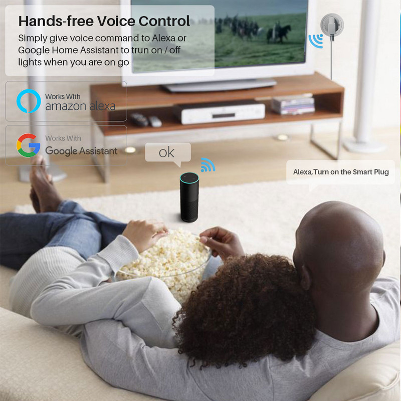 Tuya Smart Plug Wifi tápcsatlakozó US 10A vezeték nélküli aljzat időzítéssel SmartLife APP távirányító működik az Alexa Google Home szolgáltatással