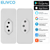 16A Tuya Smart Plug Brazil Wifi Smart Socket Power Monitor Smart Life App Radi s daljinskim upravljačem Alexa Google Assistant
