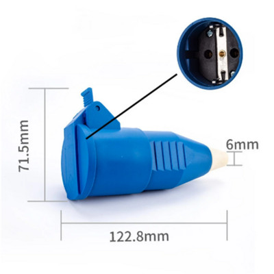 16A 220V-240V 2P+E IP44 Európai specifikáció klímaberendezés Ipari dugó Aljzat kábelhez Elektromos tápcsatlakozó