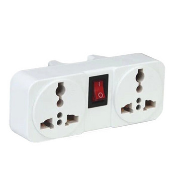 Universal EU UK US Extension Socket Πρίζα τοίχου 2 κατευθύνσεων European American Plug Adapter Socket Converter With Switch 6A 250V