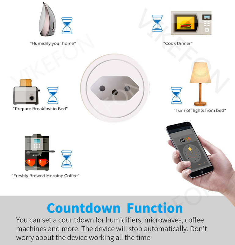 Brazil Wifi Smart Plug 16A Tuya pametna utičnica s mjeračem vremena Monitor napajanja SmartLife APP Glasovna kontrola radi za Google Home Alexa