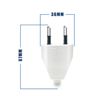 Адаптер за щепсел Европейски адаптер за гнездо Мъжки Женски 2-пинов променливотоков електрически конектор Удължител за повторно окабеляване за Корея Испания Израел