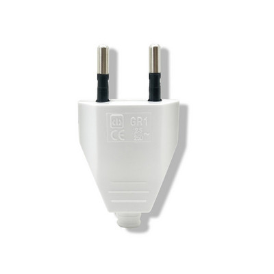 Pistikuadapter Euroopa pistikupesa adapter isane 2 kontaktiga vahelduvvoolu elektripistiku juhe taasjuhtmetav pikendus Korea Hispaania Iisraeli jaoks