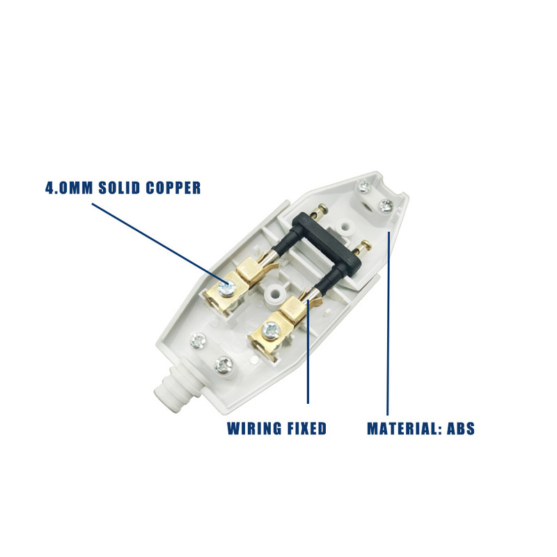 Pistikuadapter Euroopa pistikupesa adapter isane 2 kontaktiga vahelduvvoolu elektripistiku juhe taasjuhtmetav pikendus Korea Hispaania Iisraeli jaoks
