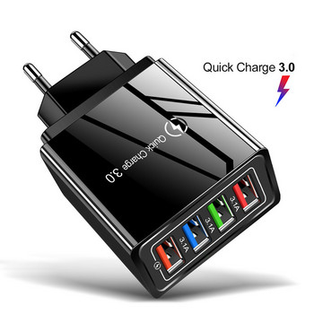 48W Quick Charger 3.0 USB Charger για Samsung A51 A71 iPhone 11 xr Xiaomi mi 10 Tablet QC 3.0 Fast Wall Charger EU Plug Adapte