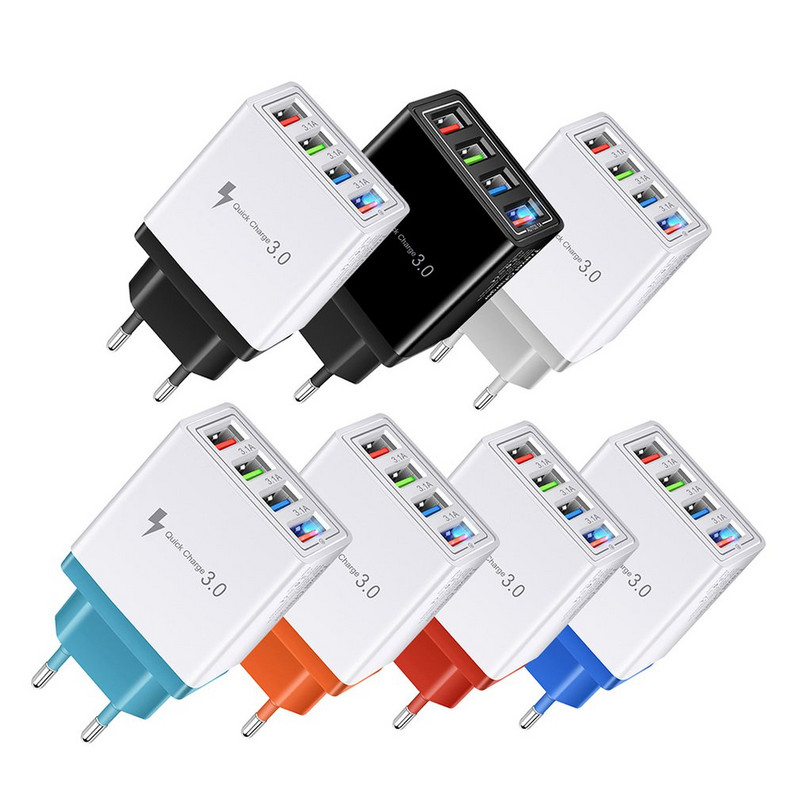 48 W Quick Charger 3.0 USB įkroviklis, skirtas Samsung A51 A71 iPhone 11 xr Xiaomi mi 10 Tablet QC 3.0 Fast Wall Charger EU Plug Adapte