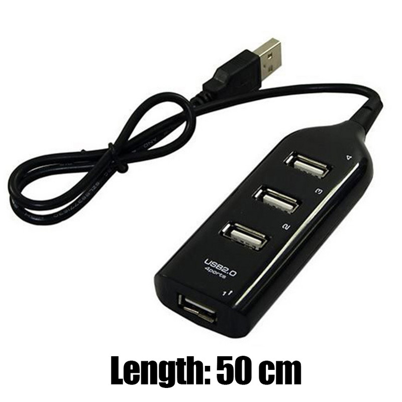 Ηλεκτρονικό εργαλείο 4 θυρών USB 2.0 Hub Splitter Extender Splitter με καλώδιο 1,6 ποδιών για μονάδα flash υπολογιστή Σκληρός δίσκος φορητών συσκευών