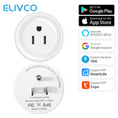 Inteligentná WiFi zásuvka Tuya 10A, US, načasovanie, hlasové ovládanie v aplikácii SmartLife, funguje s asistentom Google Alexa