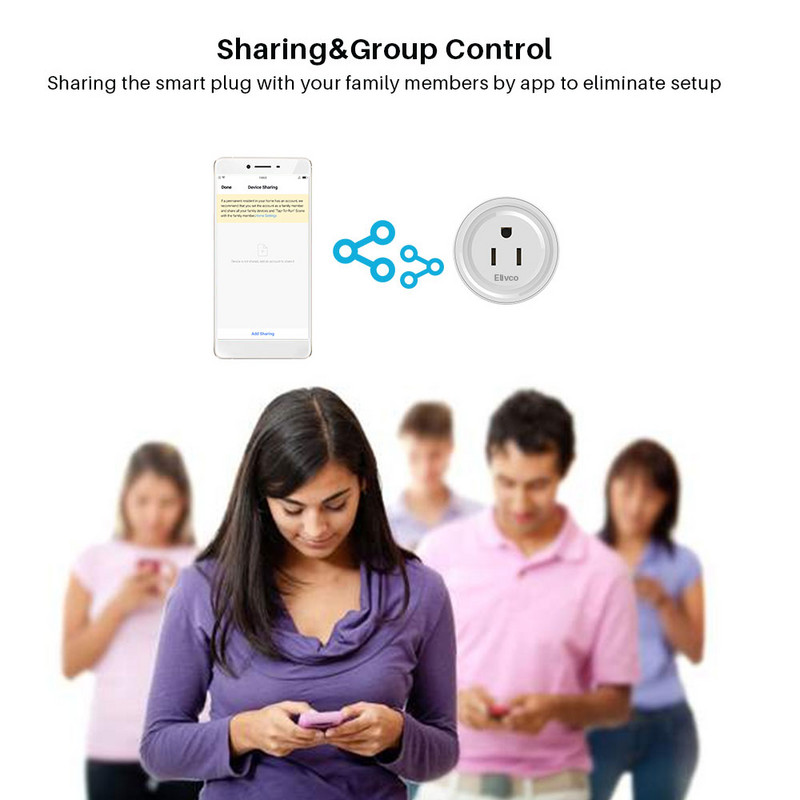 Inteligentná WiFi zásuvka Tuya 10A, US, načasovanie, hlasové ovládanie v aplikácii SmartLife, funguje s asistentom Google Alexa