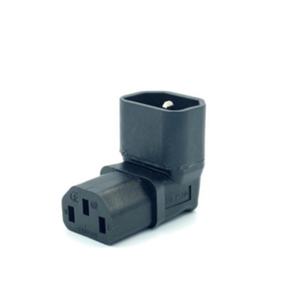 IEC 320 C14 do C13 AC adapter s lijevim desnim kutom IEC 3-polni IEC 320 3pin muški na ženski prošireni 90 stupnjeva dolje i gore kutni AC pretvarač