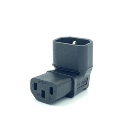 IEC 320 C14 do C13 AC adapter s lijevim desnim kutom IEC 3-polni IEC 320 3pin muški na ženski prošireni 90 stupnjeva dolje i gore kutni AC pretvarač
