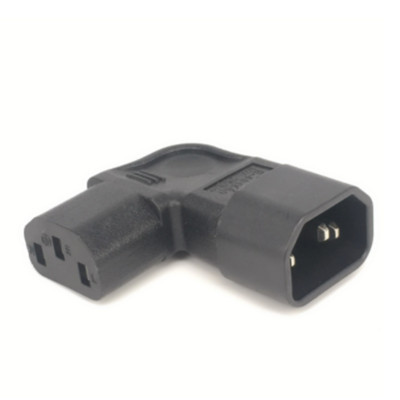 IEC 320 C14 do C13 AC adapter s lijevim desnim kutom IEC 3-polni IEC 320 3pin muški na ženski prošireni 90 stupnjeva dolje i gore kutni AC pretvarač