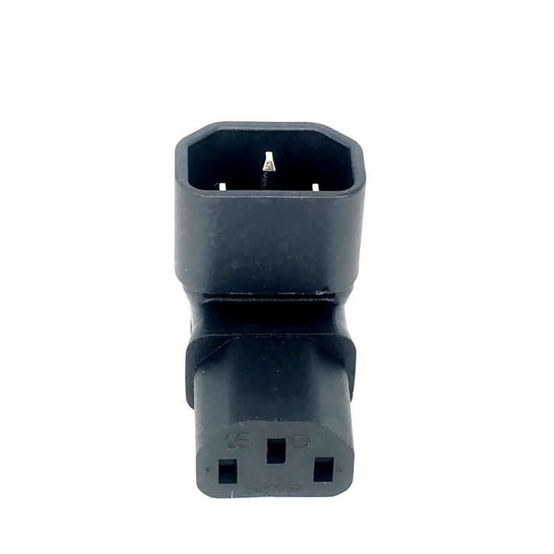 IEC 320 C14 do C13 AC adapter s lijevim desnim kutom IEC 3-polni IEC 320 3pin muški na ženski prošireni 90 stupnjeva dolje i gore kutni AC pretvarač